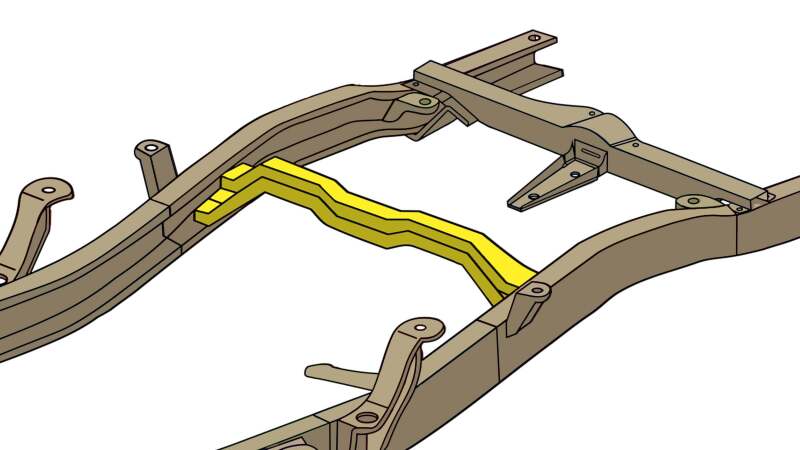 RustBuster RB7609 Fuel Tank Crossmember