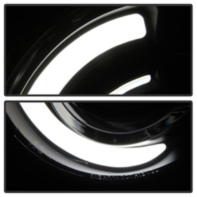 xTune 9039720 15-17 fits Jeep Renegade Light Bar DRL Projector Headlights -Blac