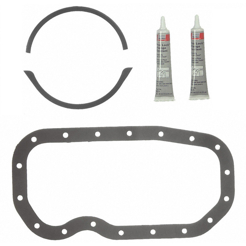 Fel-Pro OS30556A Isuzu Trooper OS 30556 A Engine Oil Pan Gasket Set High-Temperature Rubber-Coated Fiber