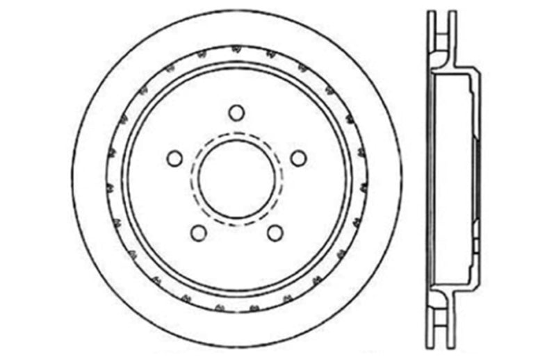 Stoptech 127.62061L 97-10 fits Chevy Corvette Slotted & Drilled Rear Left Rotor