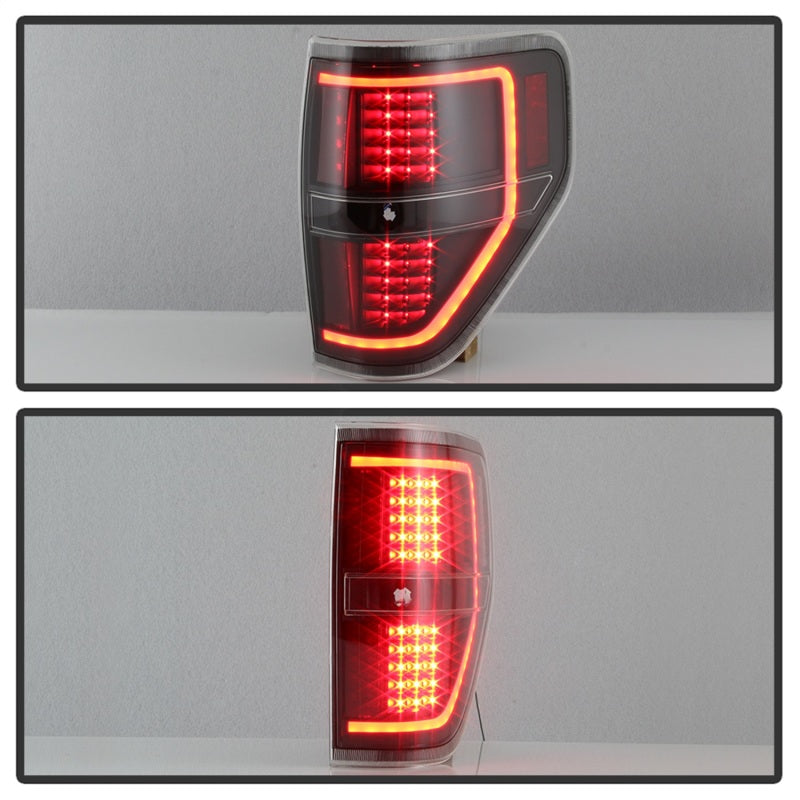 xTune 9042188 09-14 fits Ford F-150 Light Bar LED Tail Lights - Black (ALT-JH-F