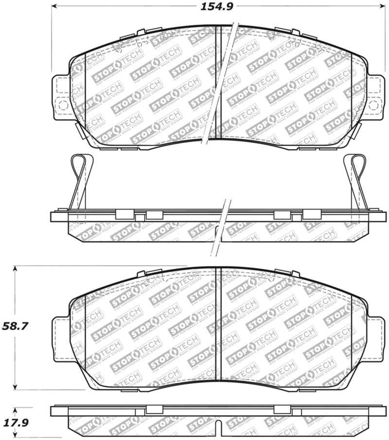 Stoptech 305.1089 Street Select Brake Pads