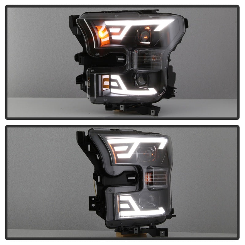 xTune 9042935 15-17 fits Ford F-150 DRL LED Light Bar Projector Headlights - Bl