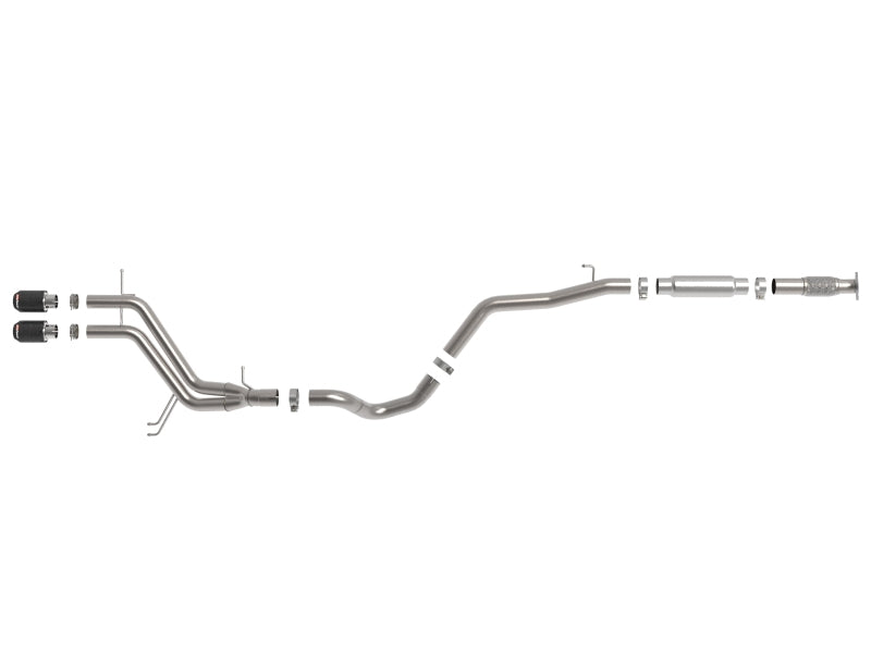 AFE 49-37018-C 2-1/2in to 3in SS-304 Cat-Back Exhaust w/ C/F Tips 13-17 fits H