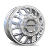 Mayhem 8107D-7679FP Cogent Dually 8107D 17x6.5 8x210 BP 125mm Offset 154.2mm Bore Polished Wheel