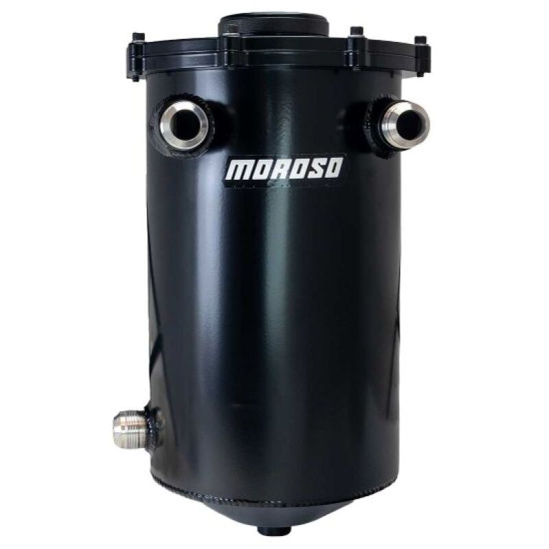 Moroso 22020 Split Top 16in Tall 8in Diameter MMPS 7.5qt Dry Sump Tank - Black