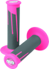 ProTaper 21684 Full Diamond Clamp-On Grips - Neon Pink/Dark Gray