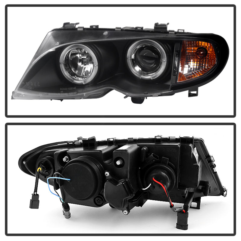 Spyder 5042415 fits BMW 02-05 E46 3-Series 4DR Projector Headlights 1PC LED Hal