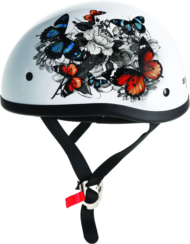 Skid Lid 649526 Skid Lids White Rose Original Helmet- Medium