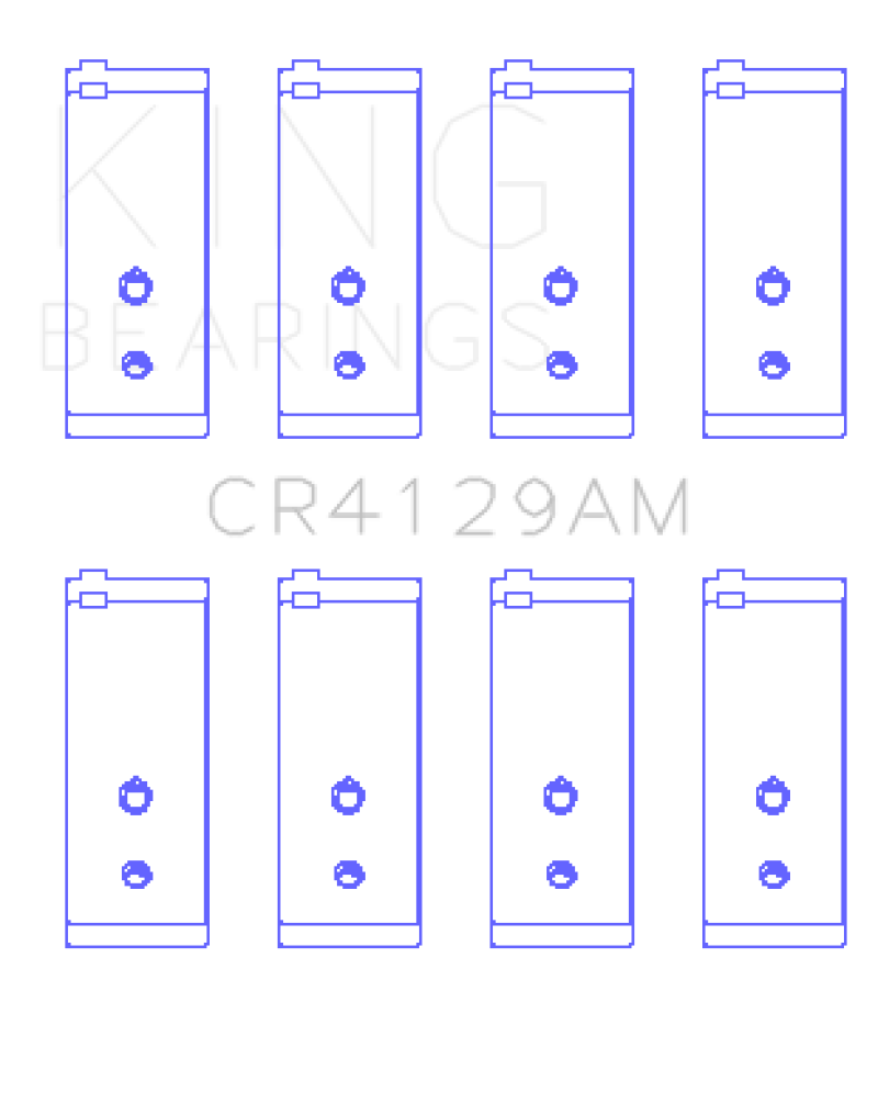 King CR4129AM1.0 fits Toyota 18R/21R (Size +1.0) Connecting Rod Bearing Set