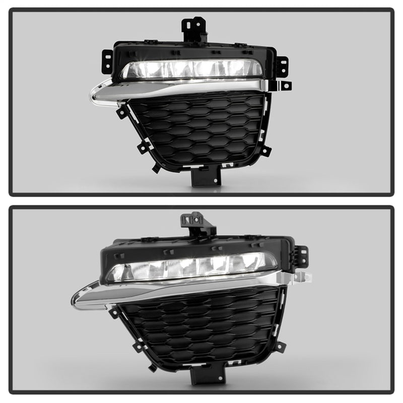 SPYDER 9054211 22-24 fits Jeep Grand Cherokee (2-Row) OEM LED Fog Lights w/Switch - Clear (FL-JGC22-LED-C)
