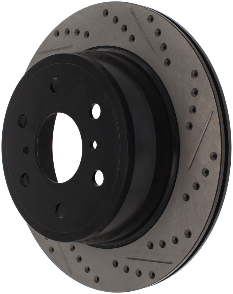 Stoptech 127.66065R 05-10 fits GMC Sierra (w/ Rear Drum) / 07-09 GMC Yukon Rear Right Slotted & Drilled Rotor