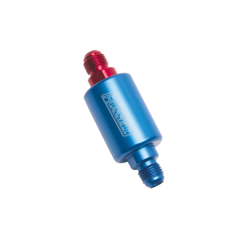 Russell 650130 Performance Red/Blue Anodized (3in Length 1-1/4in dia. -6 male inlet/outlet)