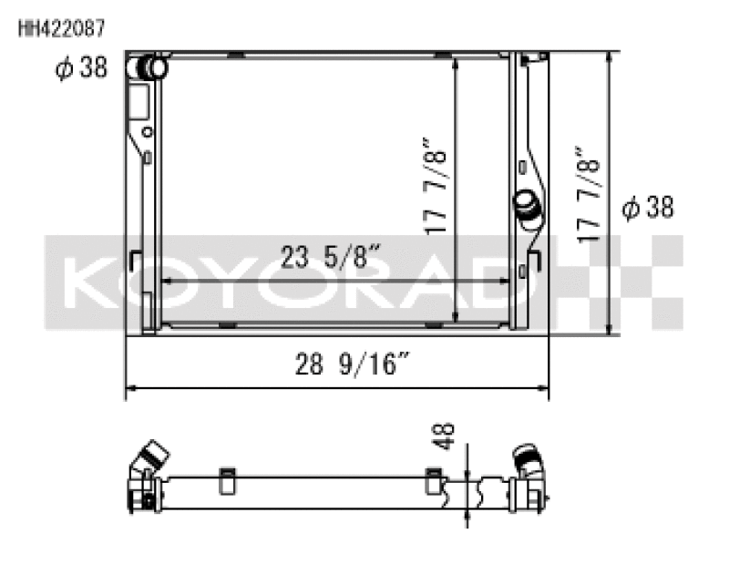Koyo 08-13 BMW M3 E90/E92/E93 4.0L (MT/DCT) Radiator