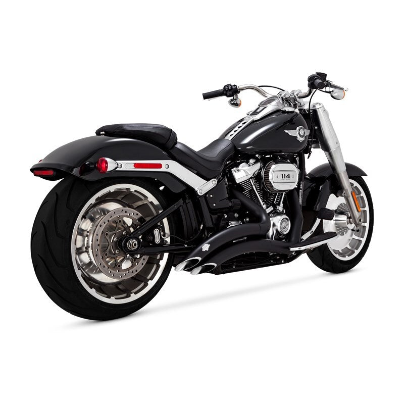 Vance & Hines 25-26 Harley Davidson Gen 2 M8 Wide Tire Softail Big Radius Exhaust System - Black