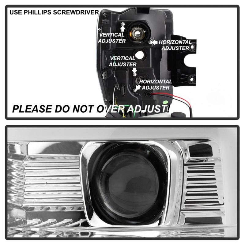 Spyder 5086211 fits Ford 08-10 F-250 Ver 2 Proj Headlight - Switch Back Light B