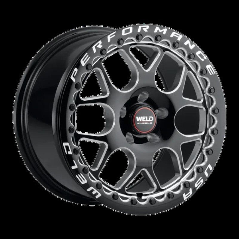 Weld S910 Solana Beadlock 18x12 / 5x4.5 BP / 7.73in BS +44mm ET Gloss Black Milled Wheel