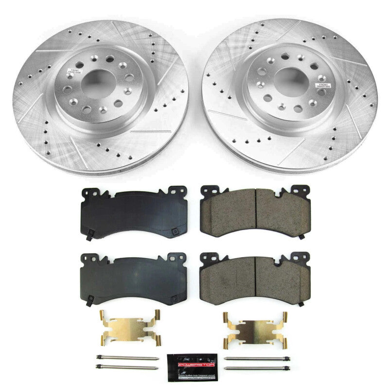Power Stop K9076 2022 fits Cadillac XT6 Front Z23 Evolution Brake Kit