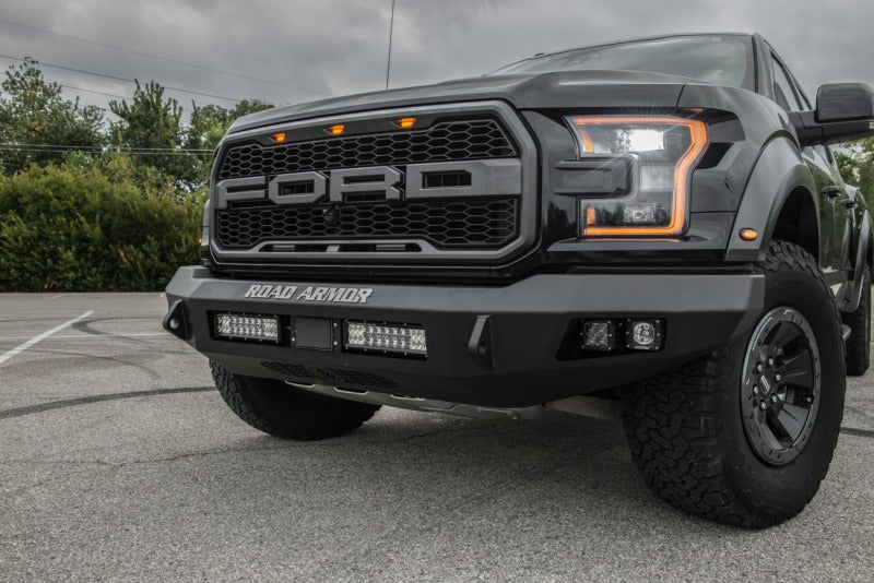 Road Armor 6171F0B-NW 17-20 fits Ford Raptor Stealth Front Non-Winch Bumper - Tex Blk