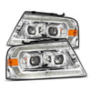 AlphaRex 880135 04-08 fits Ford F150 PRO-Series Projector Headlights Black w/