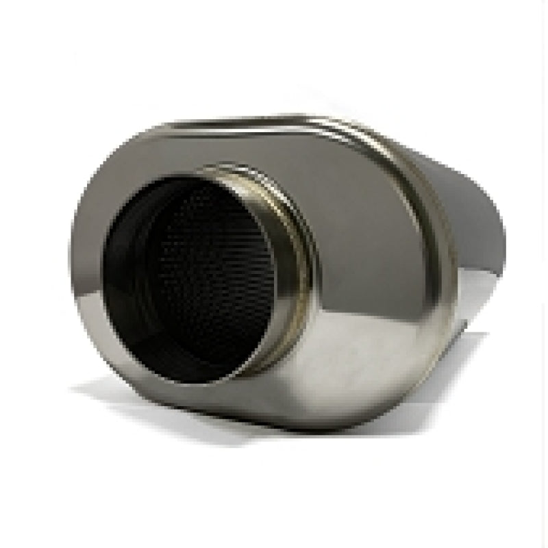 Stainless Bros 616-08923-2100 3.5in x 17.0in OAL SS304 Oval Muffler - Polished