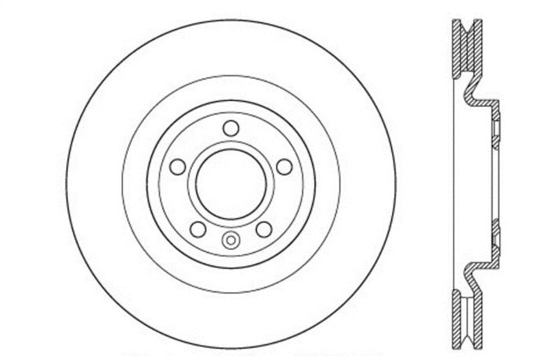Stoptech 128.61098L 12-13 Ford Mustang GT 5.0L V8 Drilled Left Front Rotor