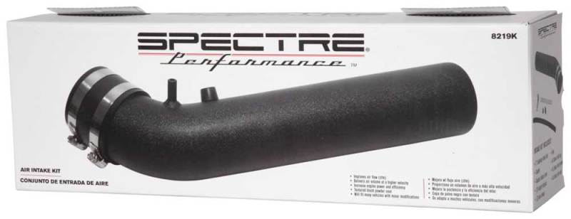 Spectre 8219K Universal Intake Tube Kit 3in. - Aluminum - Black