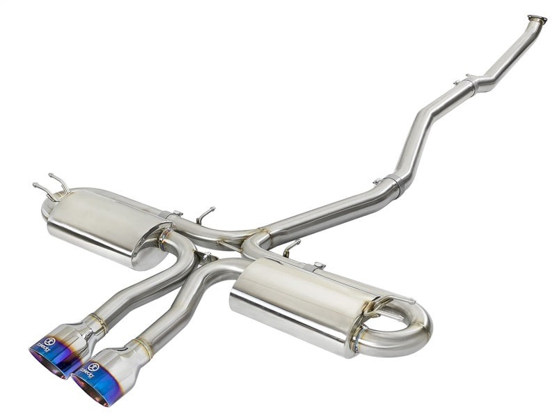 AFE 49-36621-L 3in 304 SS Cat-Back Exhaust System w/ Blue Tips 2017+ fits Hond