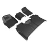 3D MAXpider Gmc fits Sierra Crew Cab Kagu Floor Mat- Black R1 R2