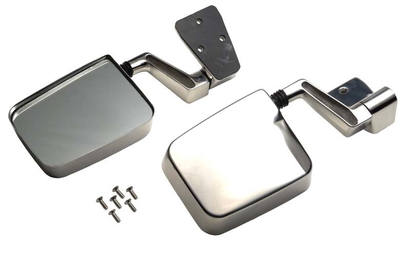 Kentrol 30475 fits Jeep 88-06 Wrangler YJ/TJ Mirror Kit Pair - Polished Silver