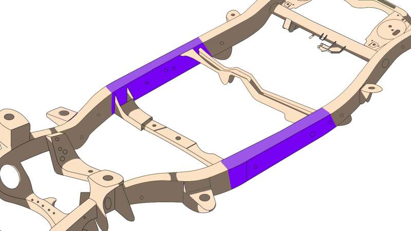 RustBuster RB8433R 07-14 FJ Cruiser Center Frame Section - Right Side