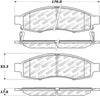 Stoptech 305.1183 Street Select Brake Pads - Rear