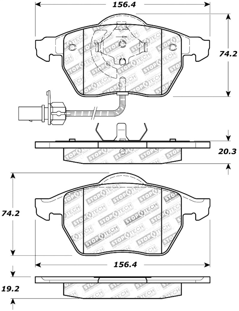 Stoptech 308.084 Street Touring Brake Pads