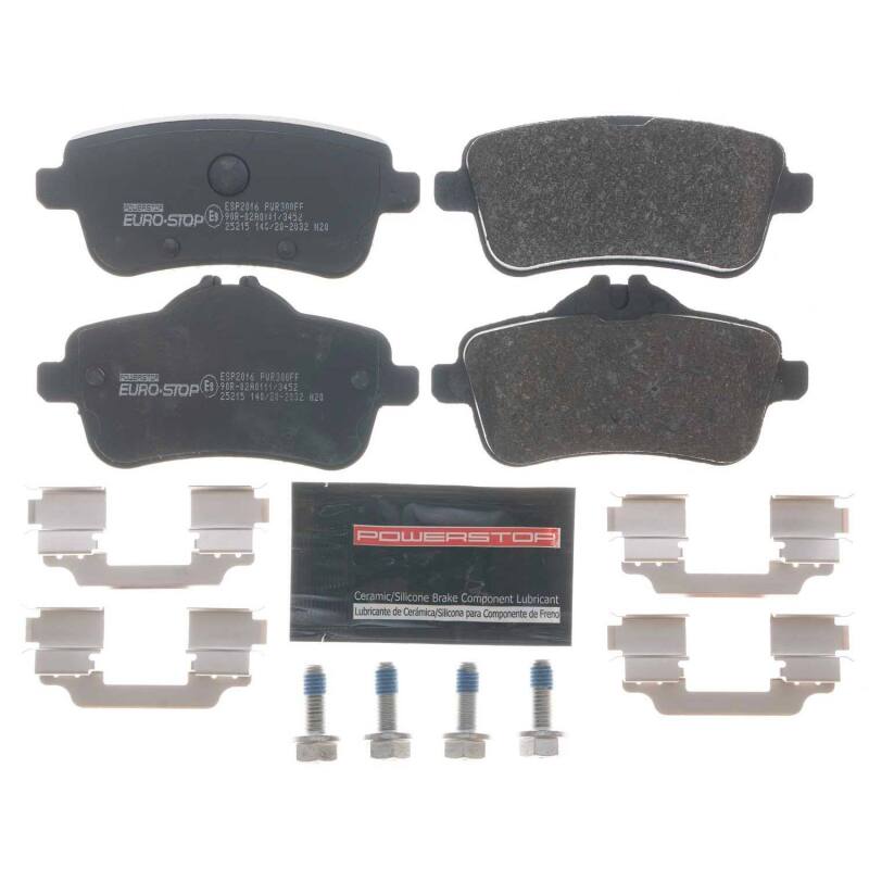 PowerStop fits Mercedes-Benz 12-16 SLK55 AMG Euro-Stop ECE-R90 Rear Brake Pads