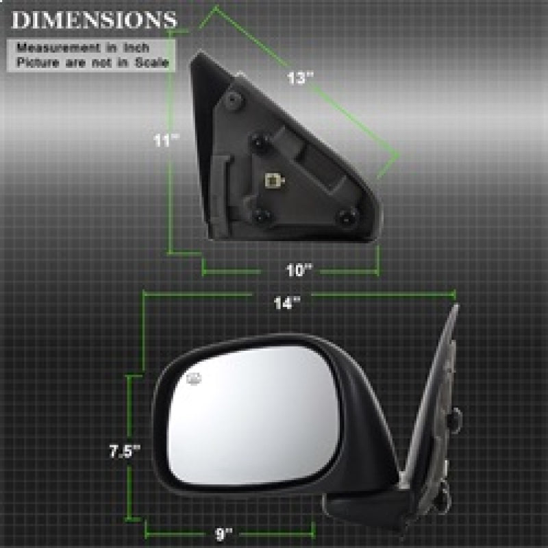 xTune 9938597 fits Dodge Ram 02-08 Power Heated OE Mirror - Left MIR-03DRAM02-P