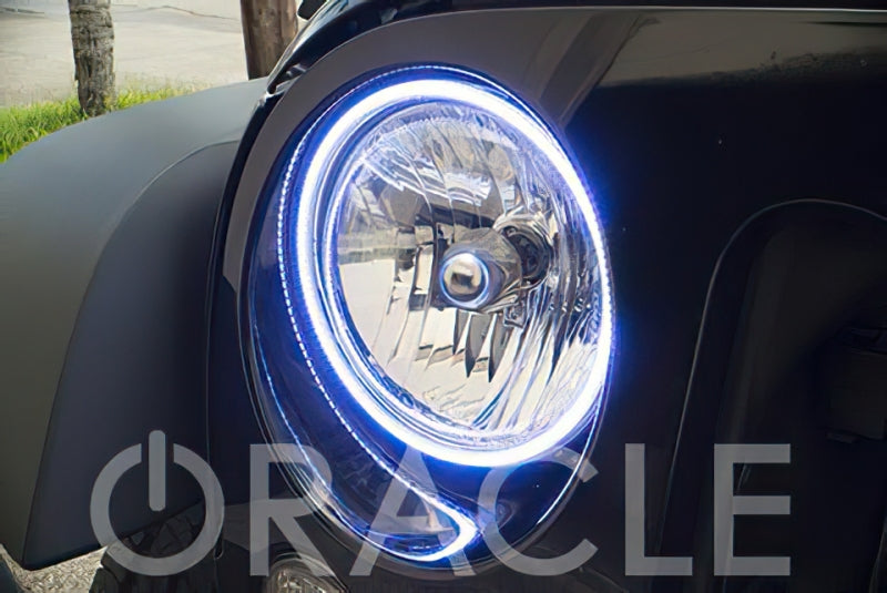Oracle 7" Round Surface Mount LED Headlight Halo Kit - Amber