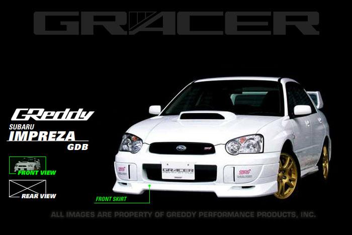 GReddy 17060023 04+ WRX & STi Fiberglass Front Lip Spoiler