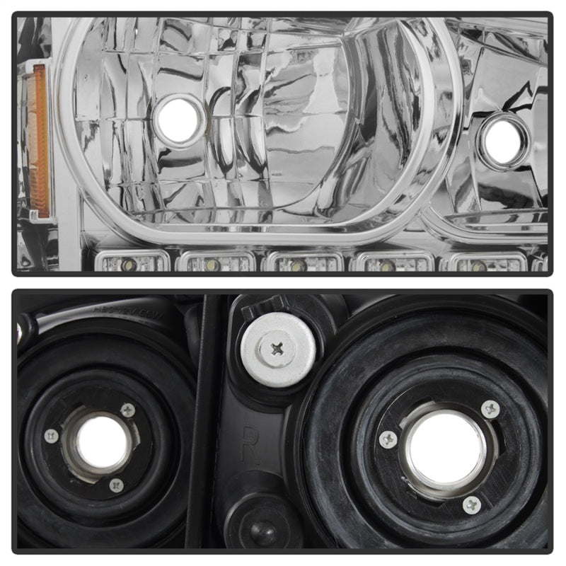 5017628 Xtune fits Dodge 06-10 Charger 1Pc LED Crystal Headlights Chrome HD-ON
