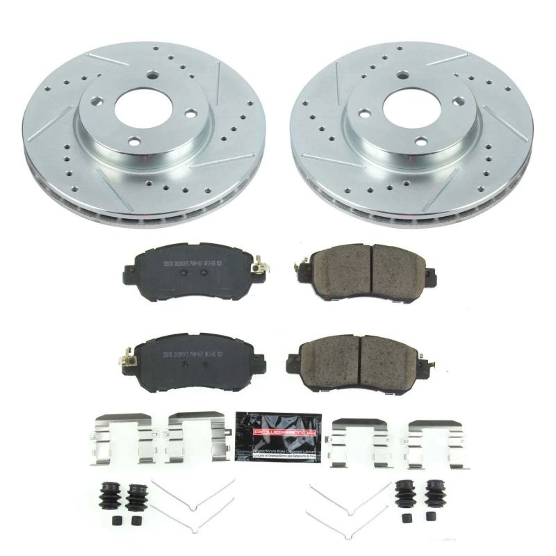 PowerStop K8326 fits Nissan 18-19 Kicks Front Z23 Evolution Sport Brake Kit