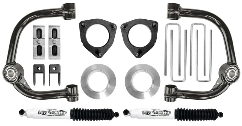 Tuff Country 14199KN 19-23 fits Chevy 1500 4x4 4in Lift Kit w/ Upper Control Arms & Shocks