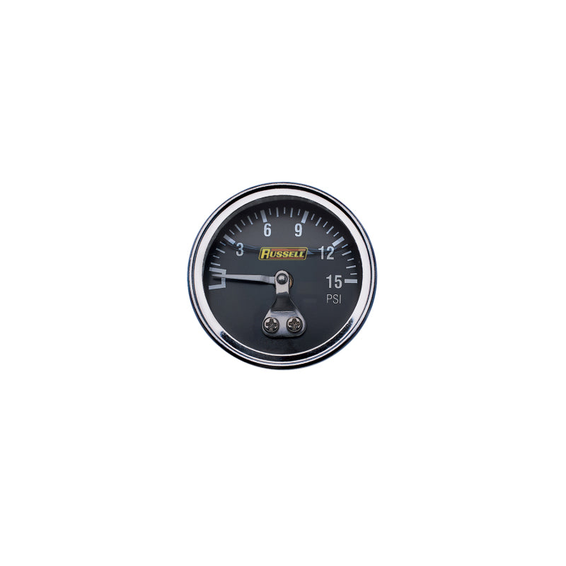 Russell 650330 Performance 15 psi fuel pressure gauge (Liquid-filled)