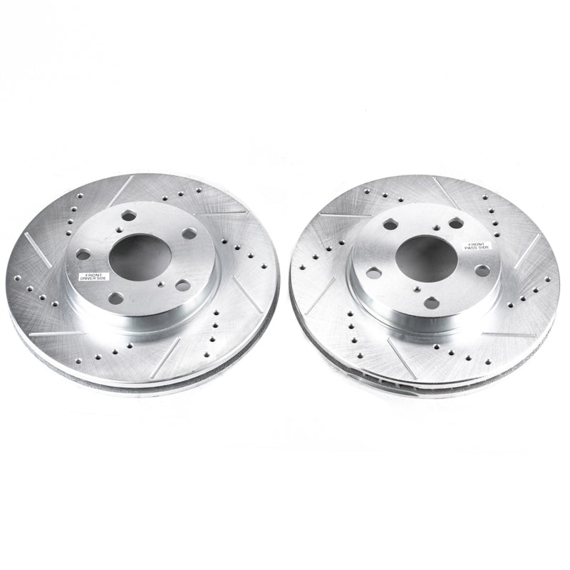 PowerStop fits Toyota 01-05 RAV4 Front Evolution Drilled & Slotted Rotors - Pair