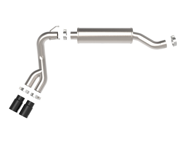 AFE 49-42082-B Rebel Series 3.5in SS Cat Back Exhaust w/Black Tips 19-21 fits R