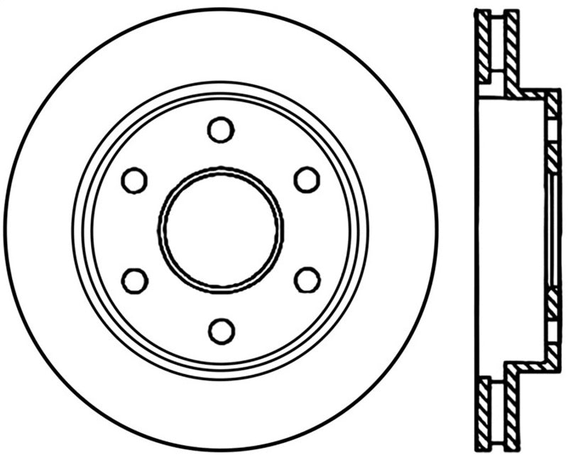 Stoptech 126.66040CSL 02-06 Cadillac Escalade / Chevrolet Avalanche 1500 Front Left Slotted Cryo Rotor
