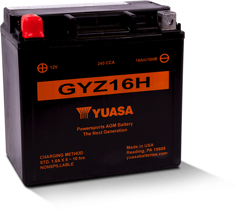 Yuasa YUAM716GH GYZ16H High Performance Maintenance Free AGM 12 Volt Battery
