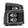 AlphaRex 880317 fits Ford 05-07 F250/350/450/550 Super Duty LUXX LED Proj HL Bl