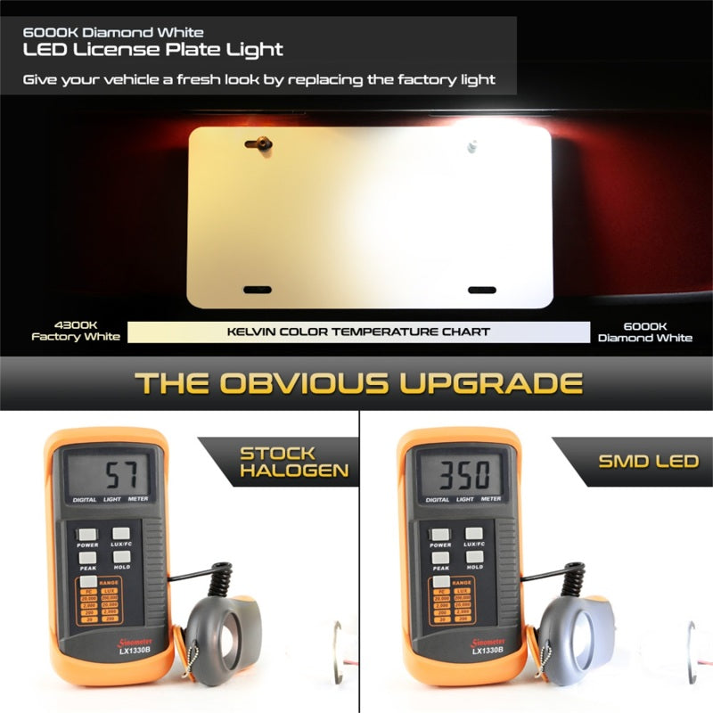 9045004 Xtune fits Honda 09-18 Fit LED License Plate Bulb Assembly White 5500K