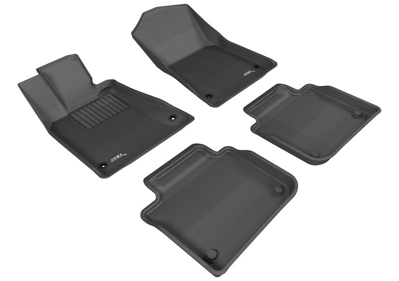 3D MAXpider 2017-2020 fits Jeep Compass Kagu 2nd Row Floormats - Black