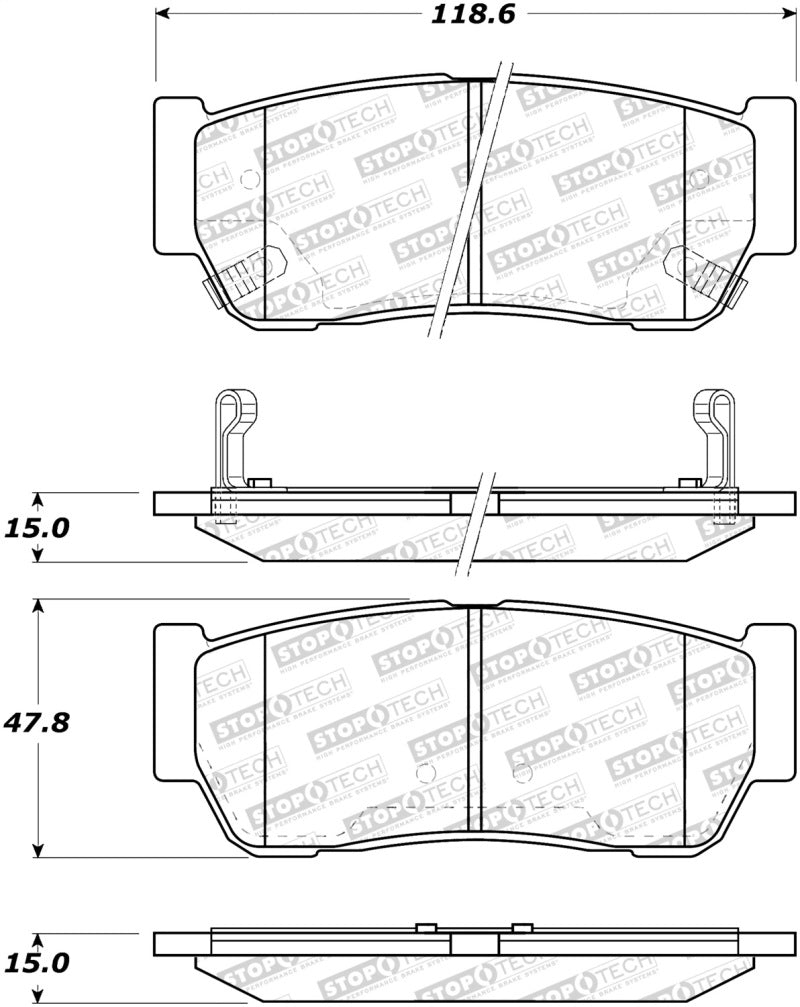 Stoptech 308.0954 Street Brake Pads