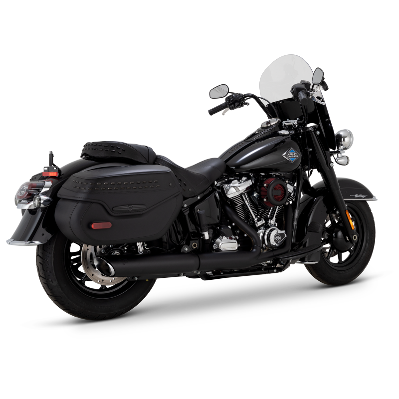 Vance and Hines 46750 Vance & Hines 2025+ HD Softail Twin Slash 4in Round Black Slip-On Exhaust